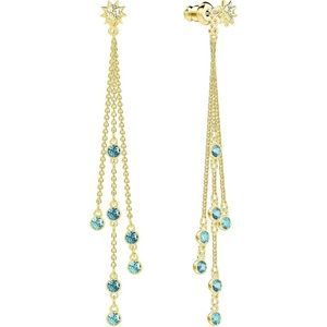 NWT SWAROVSKI GOLD PLATED DANGLE EARRINGS